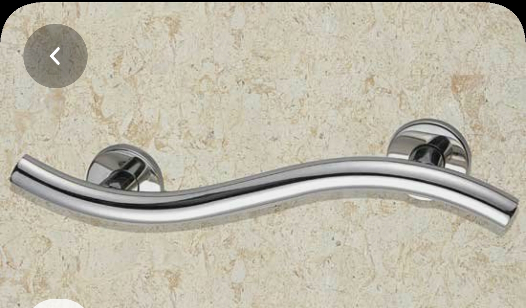 door handle silver curve